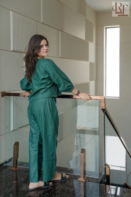 Trendy Linen Co-ord Set for Women - Image 3